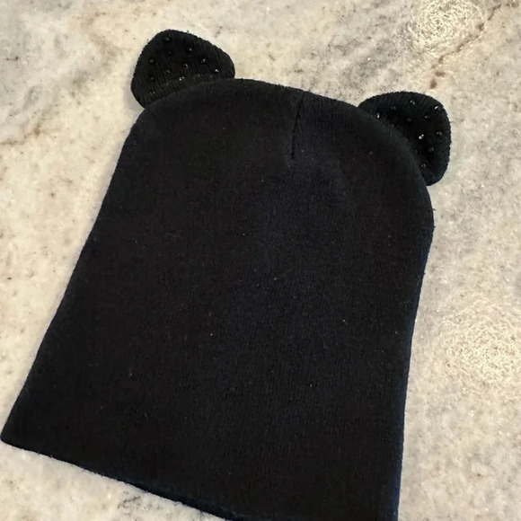 Pugs Cat Ear Black Knit Beanie Hat With Sparkles Ears Size O/S - Picture 6 of 6